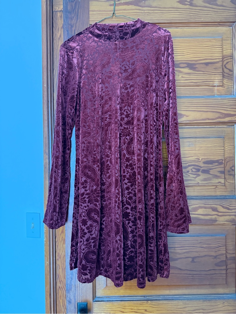 Old Navy Burgundy Velvet Burnout Top